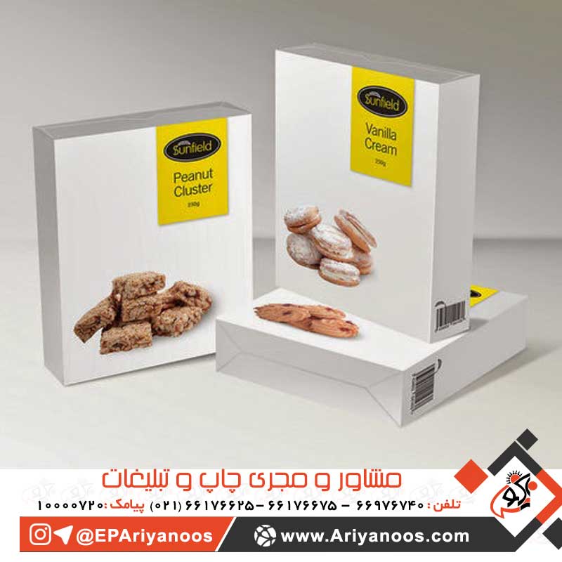 جعبه مقوایی بیسکوئیت 1 جعبه مقوایی بیسکوئیت